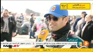 Announcing the results of the second round of the national moto race competitions on the news network